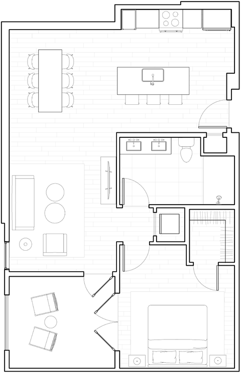 A5 Floor Plan at The Q Topanga, California